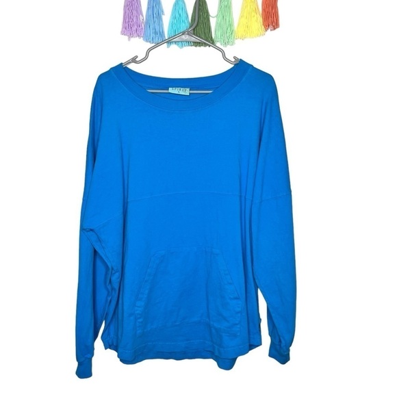 Landshark Fins Up Blue Long Sleeve Graphic Shark fin Spirit Jersey Size Large - Picture 2 of 16